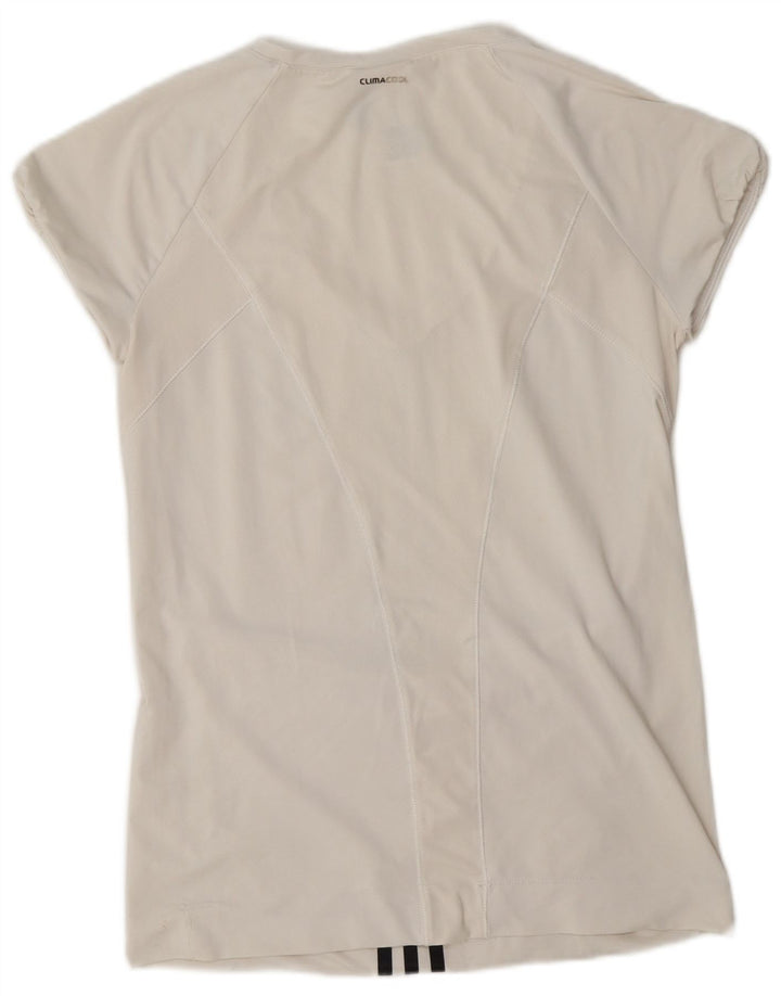 Adidas Womens Clima 365 T-Shirt Top UK 10 Small White Polyester