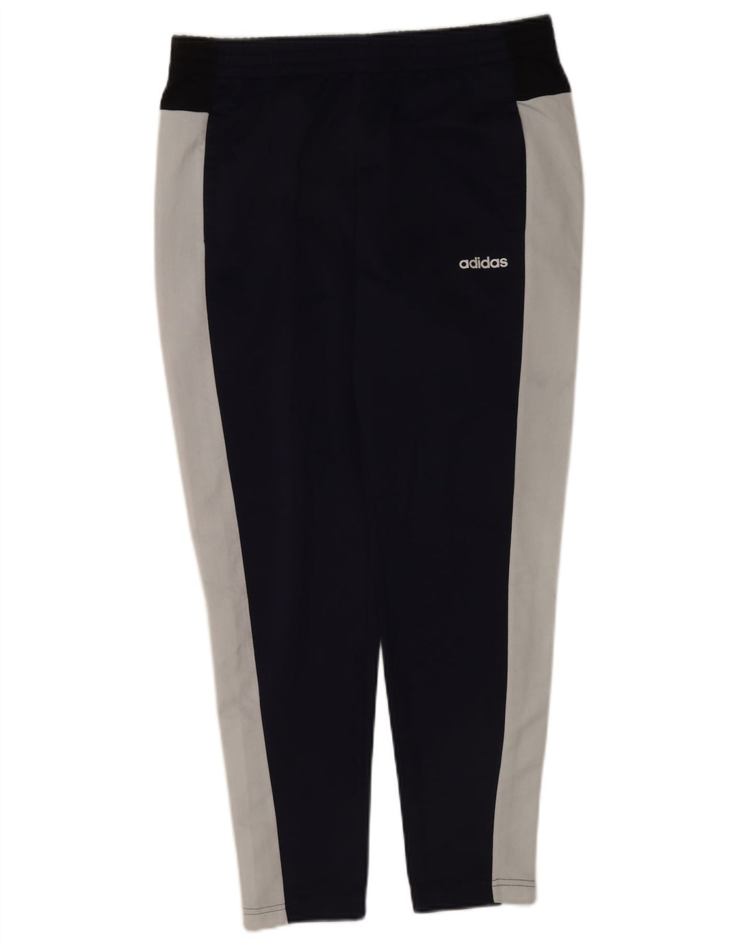 Adidas Womens Leggings UK 14 Medium  Navy Blue Colourblock Polyester