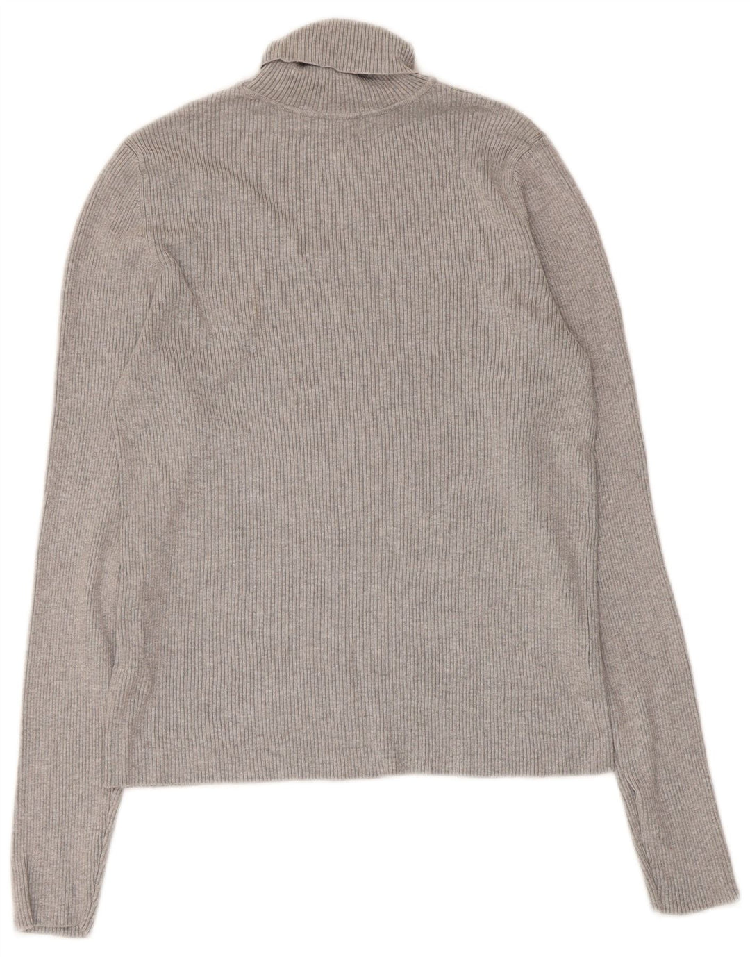 Marks & Spencer Womens Roll Neck Jumper Sweater UK 14 Medium Grey Viscose
