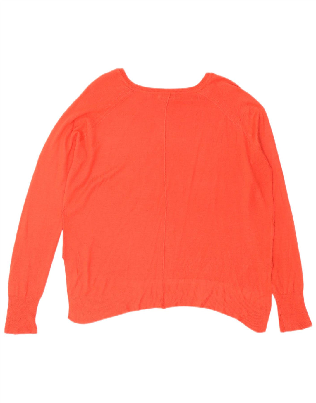 Zara Womens Oversized Boat Neck Jumper Sweater UK 10 Small Orange