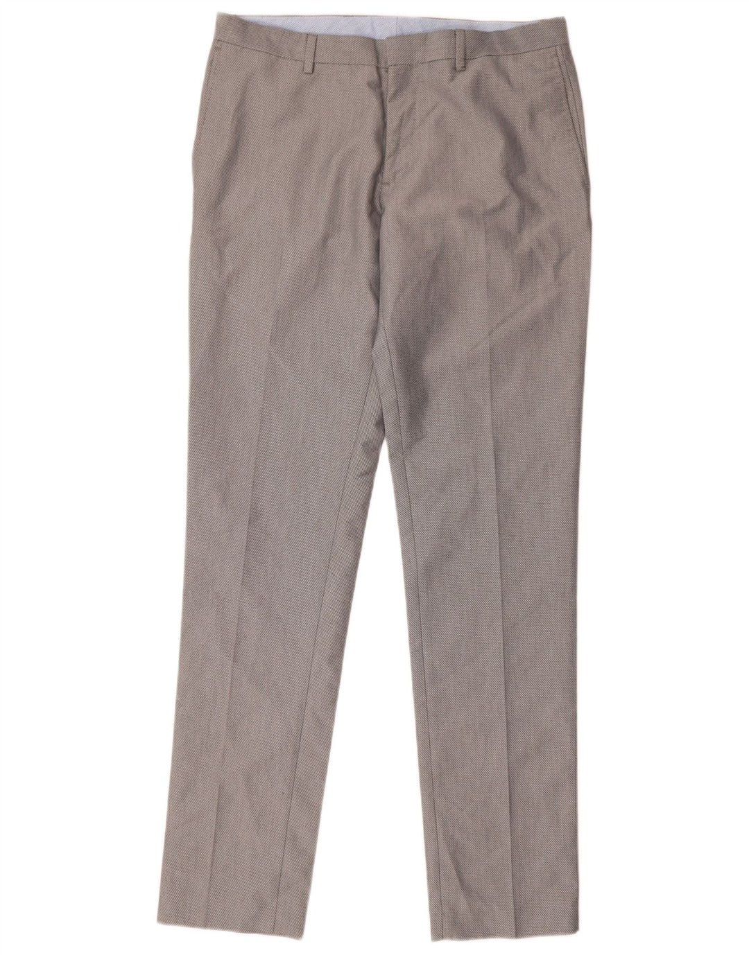 Zara Mens Slim Suit Trousers EU 40 Medium W31 L33 Grey Polyester