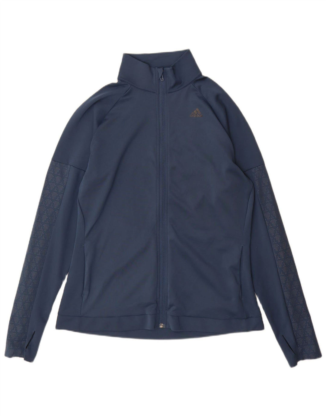 Adidas Womens Climalite Tracksuit Top Jacket UK 18 XL Navy Blue Polyester