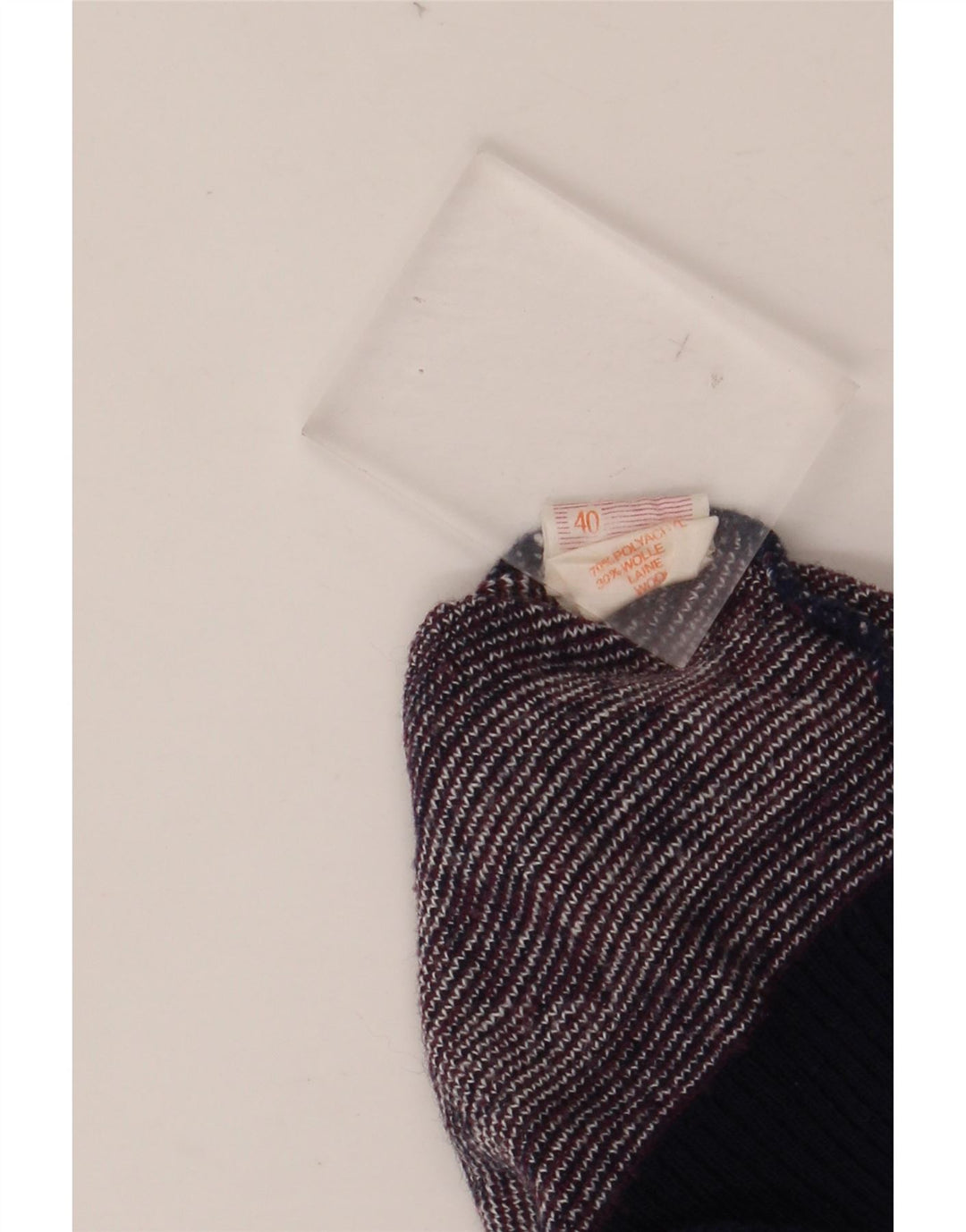 VINTAGE Mens Crew Neck Jumper Sweater UK 40 Medium Burgundy Fair Isle