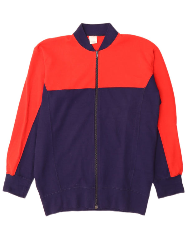 Vintage Mens Tracksuit Top Jacket IT 56 XL Red Colourblock Sports