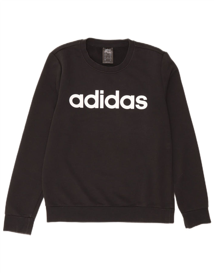 Adidas Womens Graphic Sweatshirt Jumper UK 8/10 Small Grey