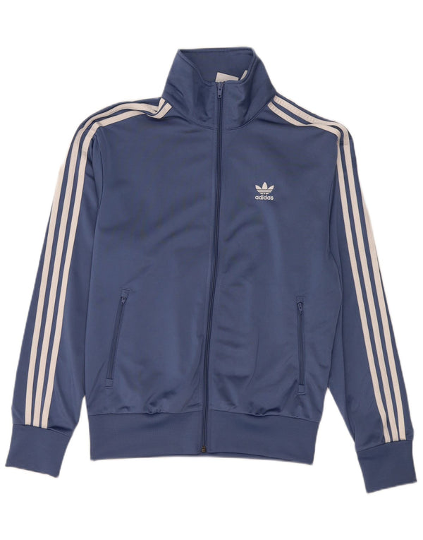 Adidas Mens Tracksuit Top Jacket Small Blue Polyester