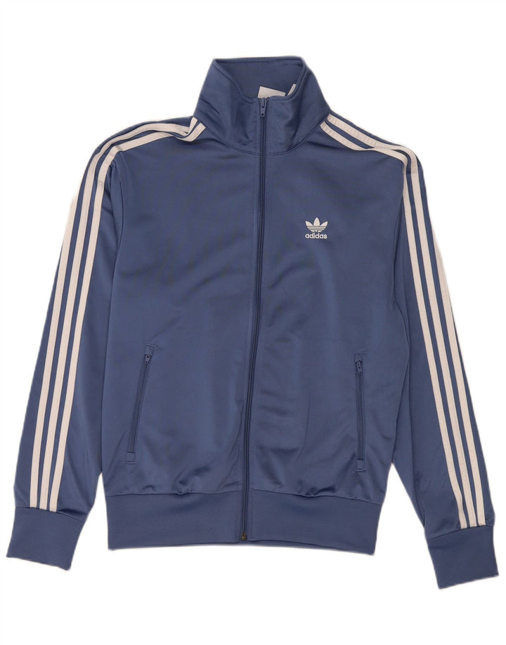 Adidas Mens Tracksuit Top Jacket Small Blue Polyester