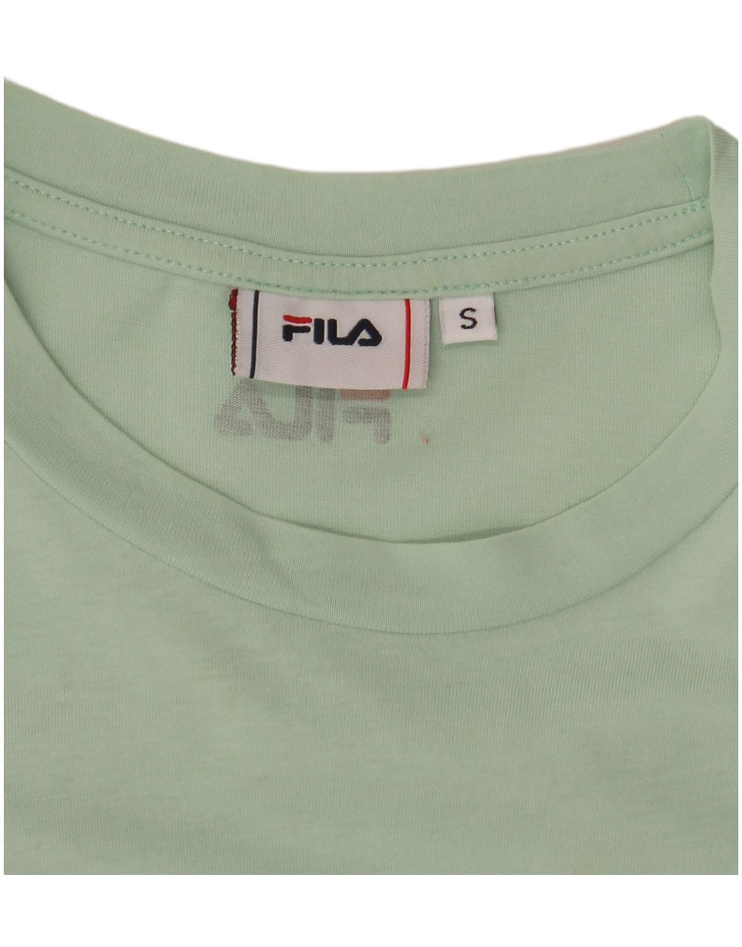 FILA Womens Graphic T-Shirt Top UK 10 Small Green Colourblock