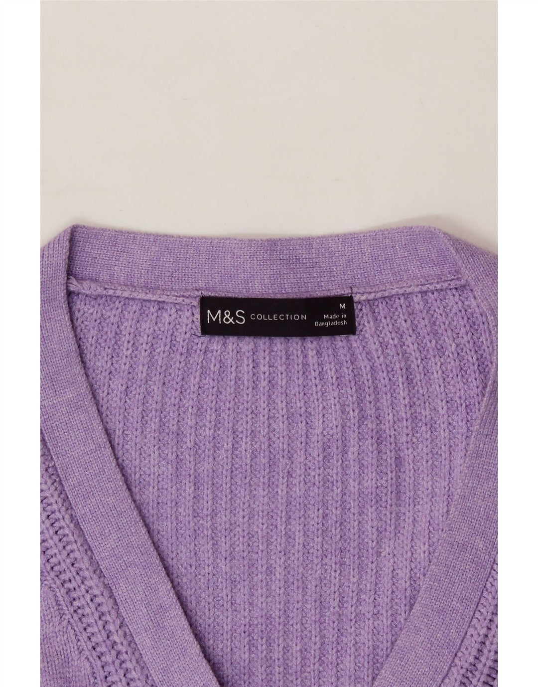 MARKS & SPENCER Womens Cardigan Sweater UK 14 Medium Purple Viscose Vintage Marks & Spencer and Second-Hand Marks & Spencer from Messina Hembry 