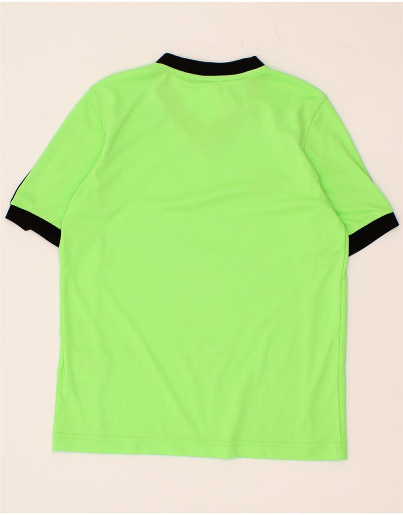 ADIDAS Boys Climalite T-Shirt Top 11-12 Years Large Green Polyester Vintage Adidas and Second-Hand Adidas from Messina Hembry 