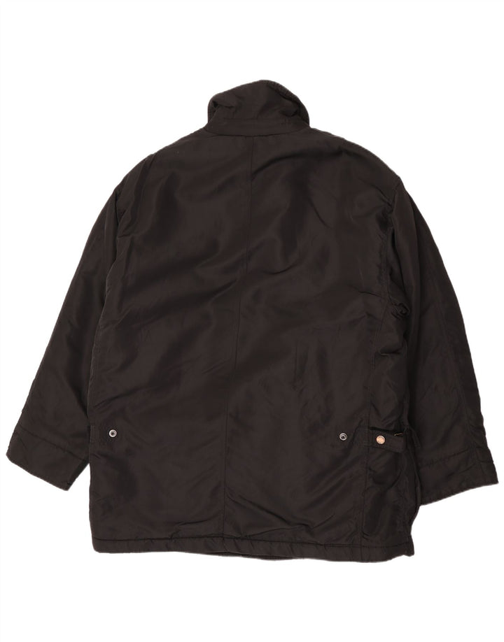 Hugo Boss Mens Windbreaker Coat EU 52 XL Black Polyamide