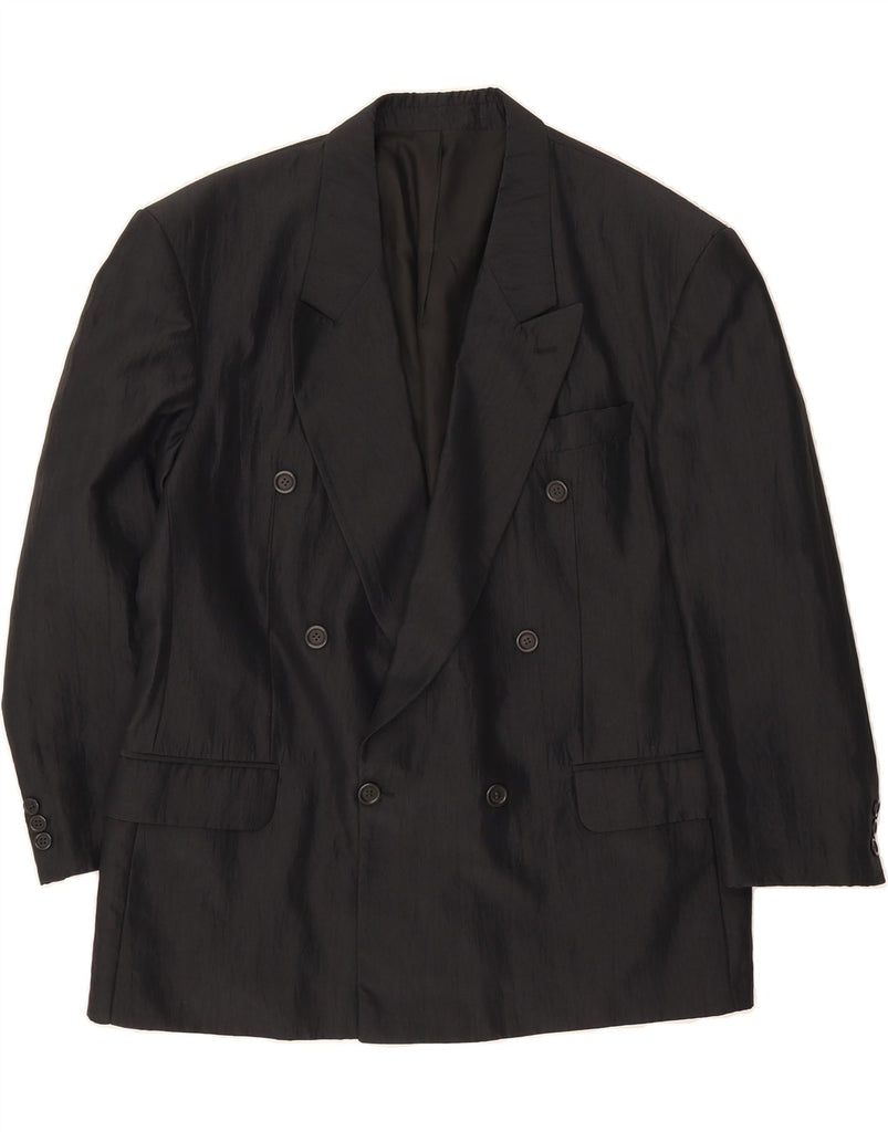 STUDIO COLETTI Mens Double Breasted Blazer Jacket UK 40 Large Black Vintage Studio Coletti and Second-Hand Studio Coletti from Messina Hembry 