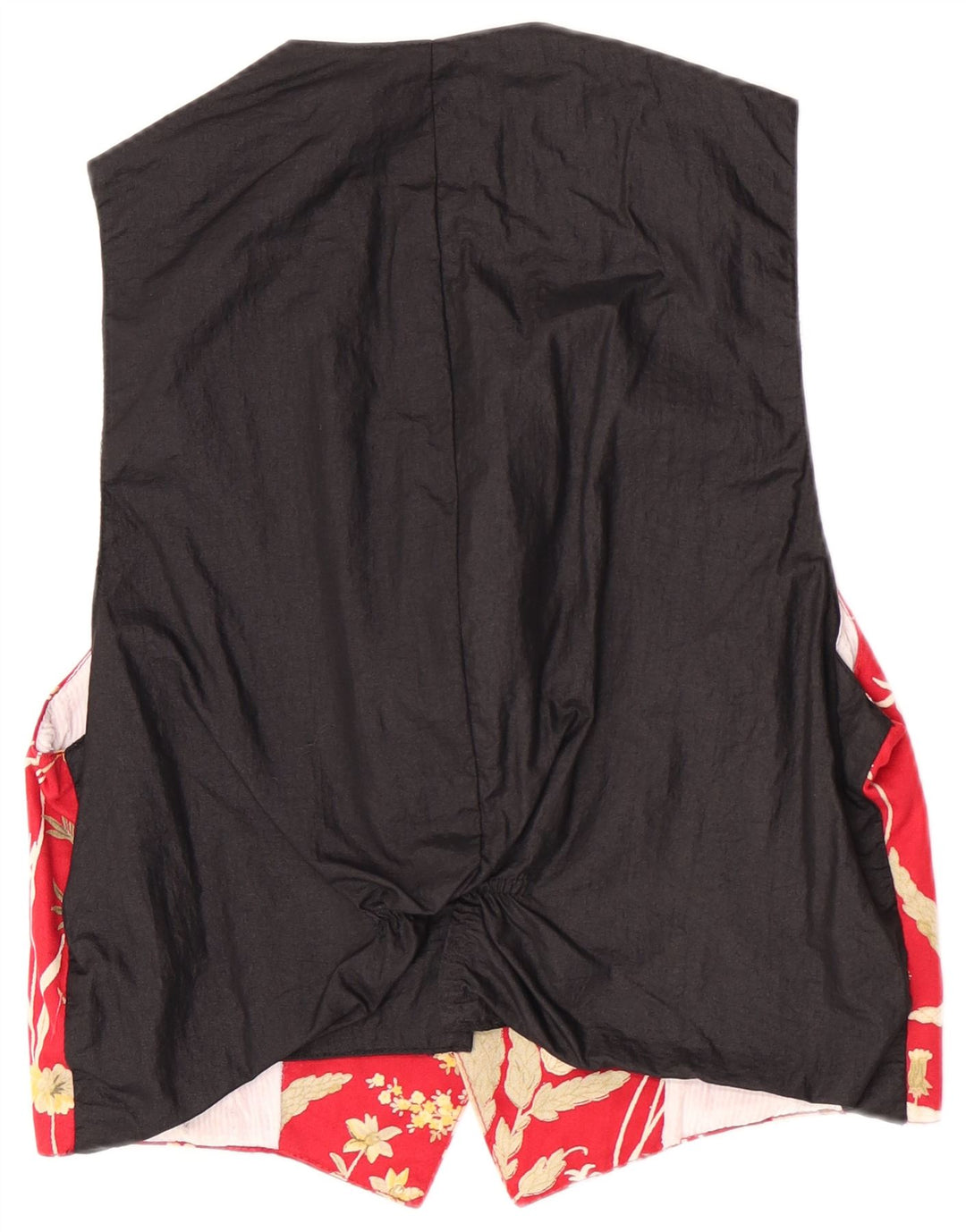 Vintage Mens Regular Waistcoat Small Red Floral