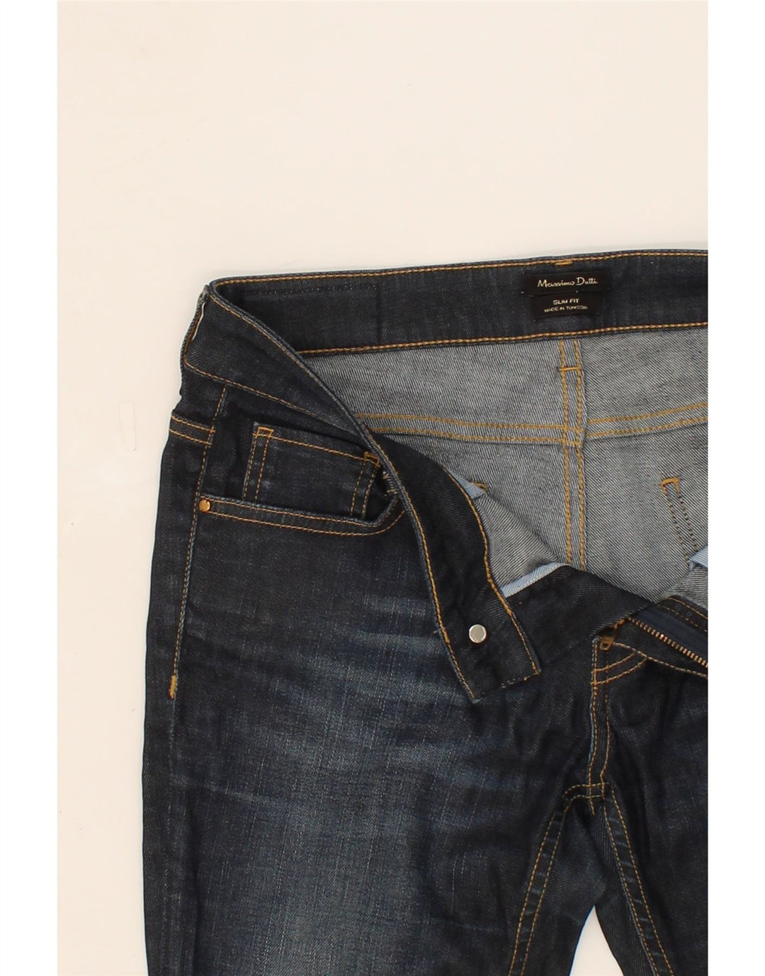 MASSIMO DUTTI Womens Slim Jeans EU 38 Small W28 L31 Navy Blue Cotton Vintage Massimo Dutti and Second-Hand Massimo Dutti from Messina Hembry 