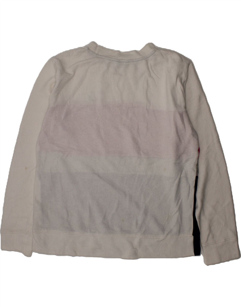 NAUTICA Girls Sweatshirt Jumper 11-12 Years Small White Colourblock Cotton Vintage Nautica and Second-Hand Nautica from Messina Hembry 