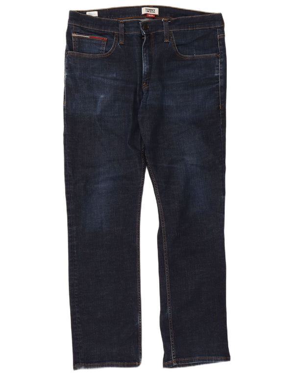 Tommy Hilfiger Mens Straight Jeans W38 L32 Navy Blue Cotton