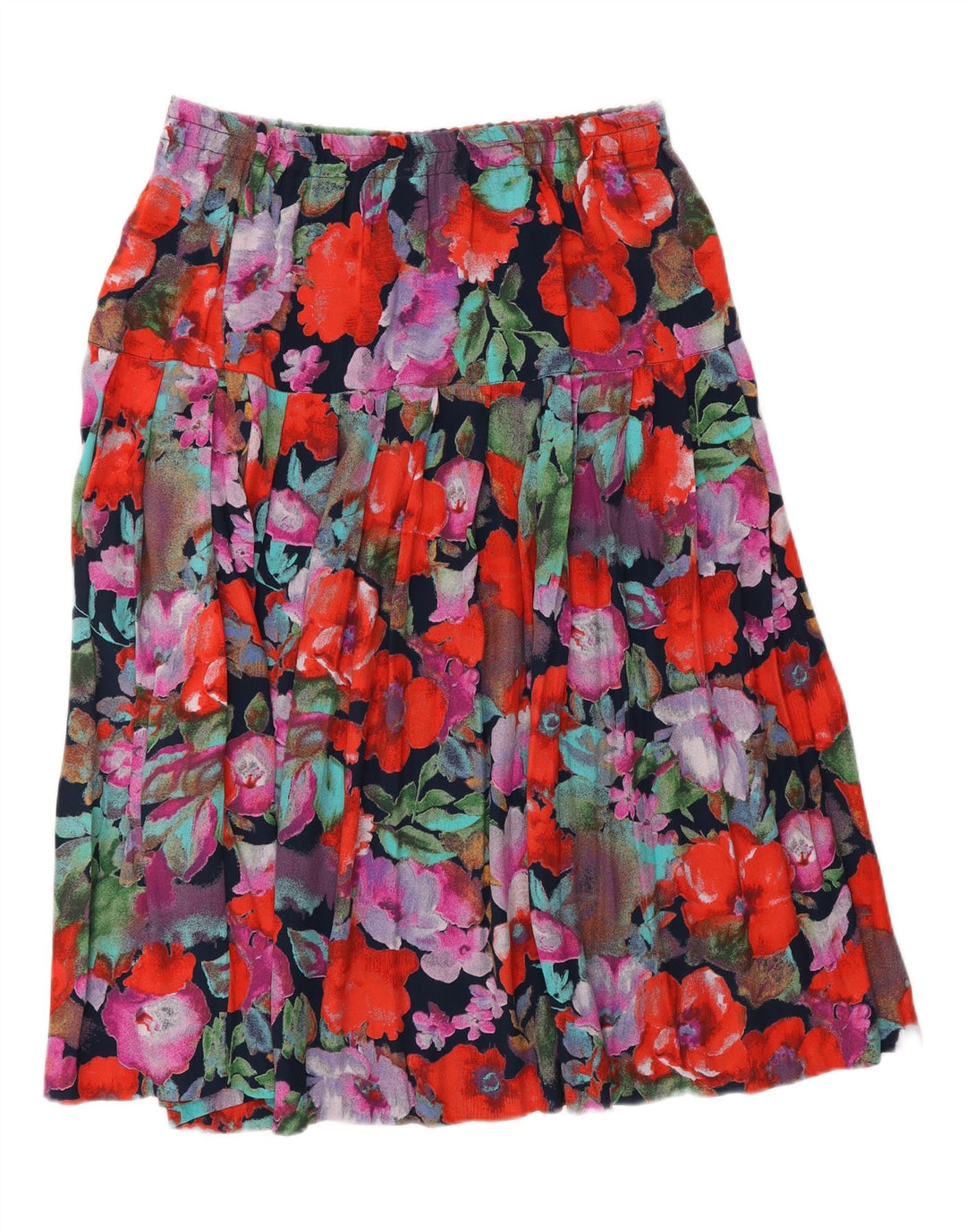 VINTAGE Womens A-Line Skirt W30 L30 Multicoloured Floral