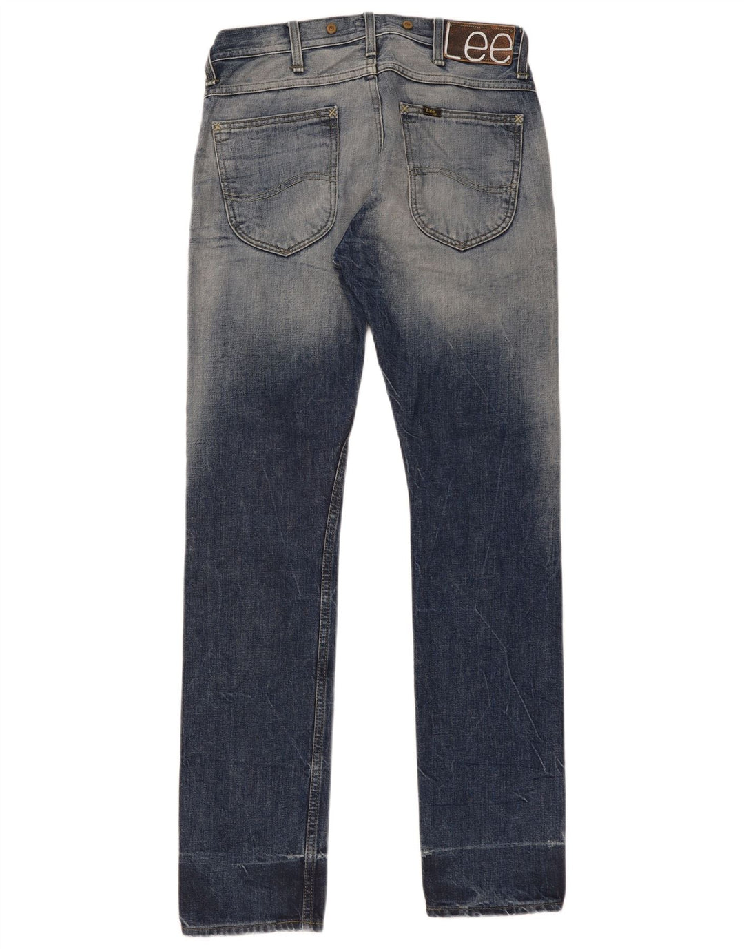 Lee Mens 101 Logger Straight Jeans W30 L34 Blue Cotton