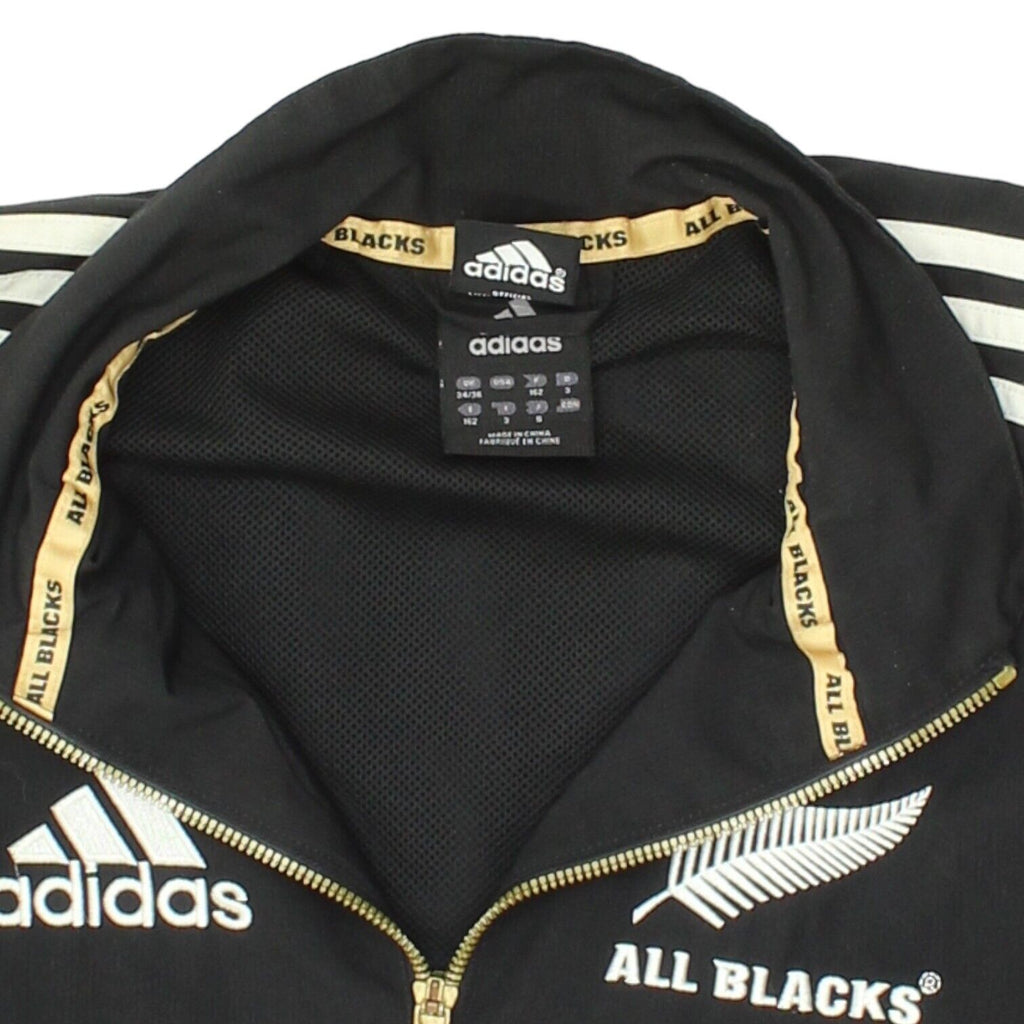 All Blacks Mens Black Adidas Jacket | New Zealand Rugby Tracksuit Top Sportswear | Vintage Messina Hembry | Thrift | Second-Hand Messina Hembry | Used Clothing | Messina Hembry 