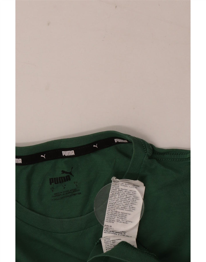 Puma Mens Graphic T-Shirt Top Small Green Cotton