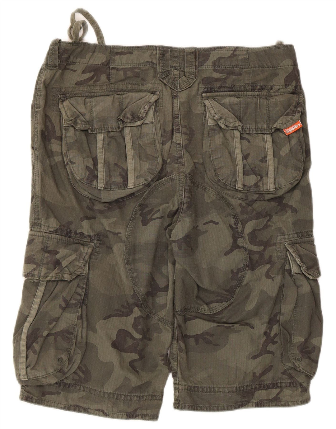 Superdry Mens Cargo Shorts Medium W32 Khaki Camouflage Cotton