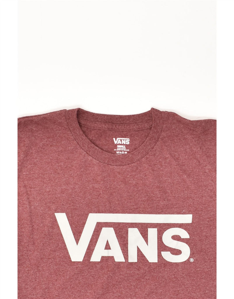 VANS Mens Graphic T-Shirt Top Small Maroon Flecked Cotton | Vintage Vans | Thrift | Second-Hand Vans | Used Clothing | Messina Hembry 