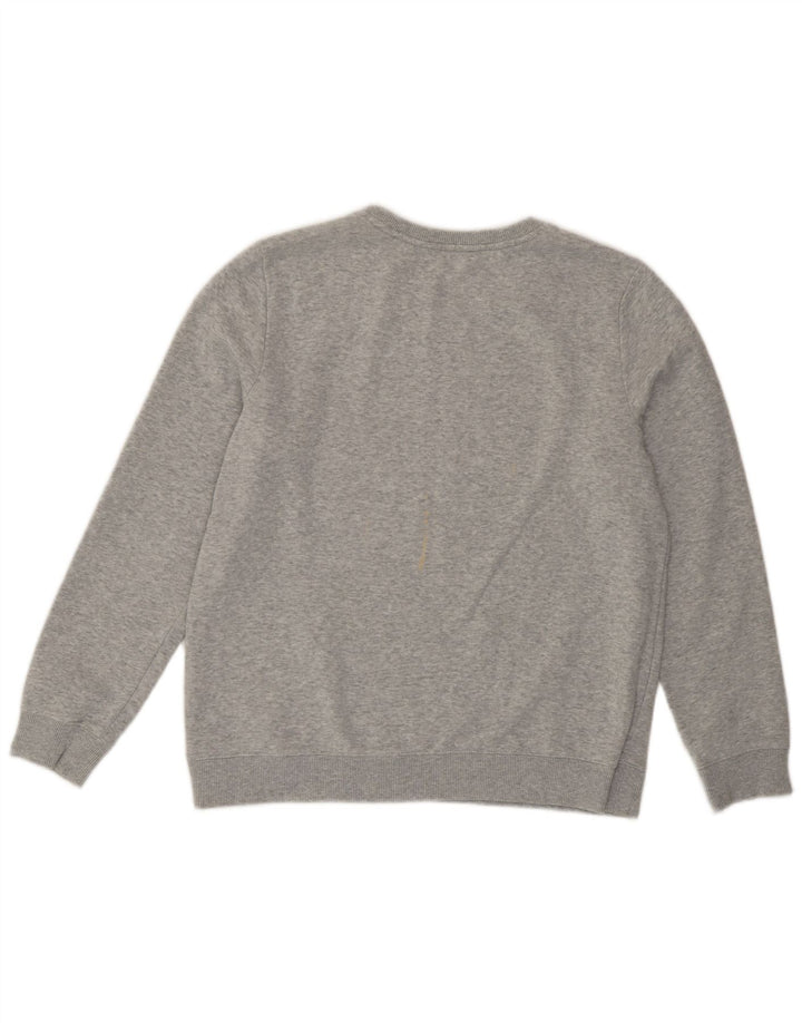 Tommy Hilfiger Womens Graphic Sweatshirt Jumper UK 14 Medium Grey Flecked