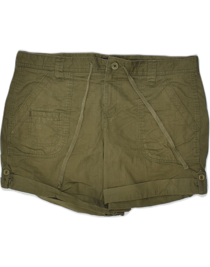 TOMMY HILFIGER Womens Cargo Shorts UK 16 Large W32 Khaki Cotton | Vintage Tommy Hilfiger | Thrift | Second-Hand Tommy Hilfiger | Used Clothing | Messina Hembry 