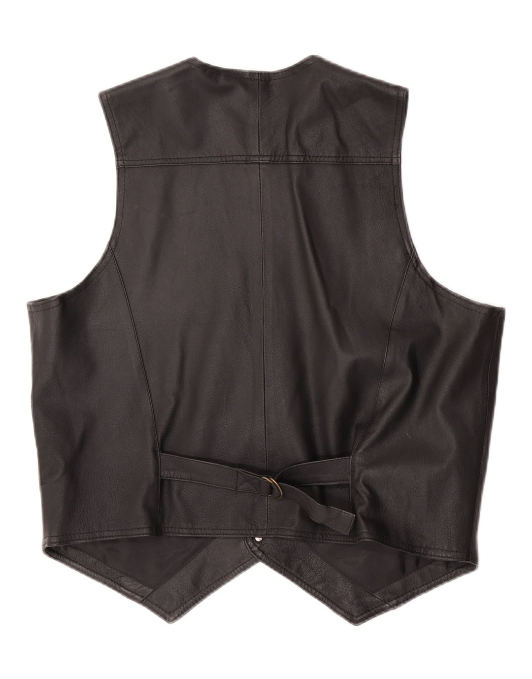 John F Gee Mens Leather Waistcoat Large Black Leather