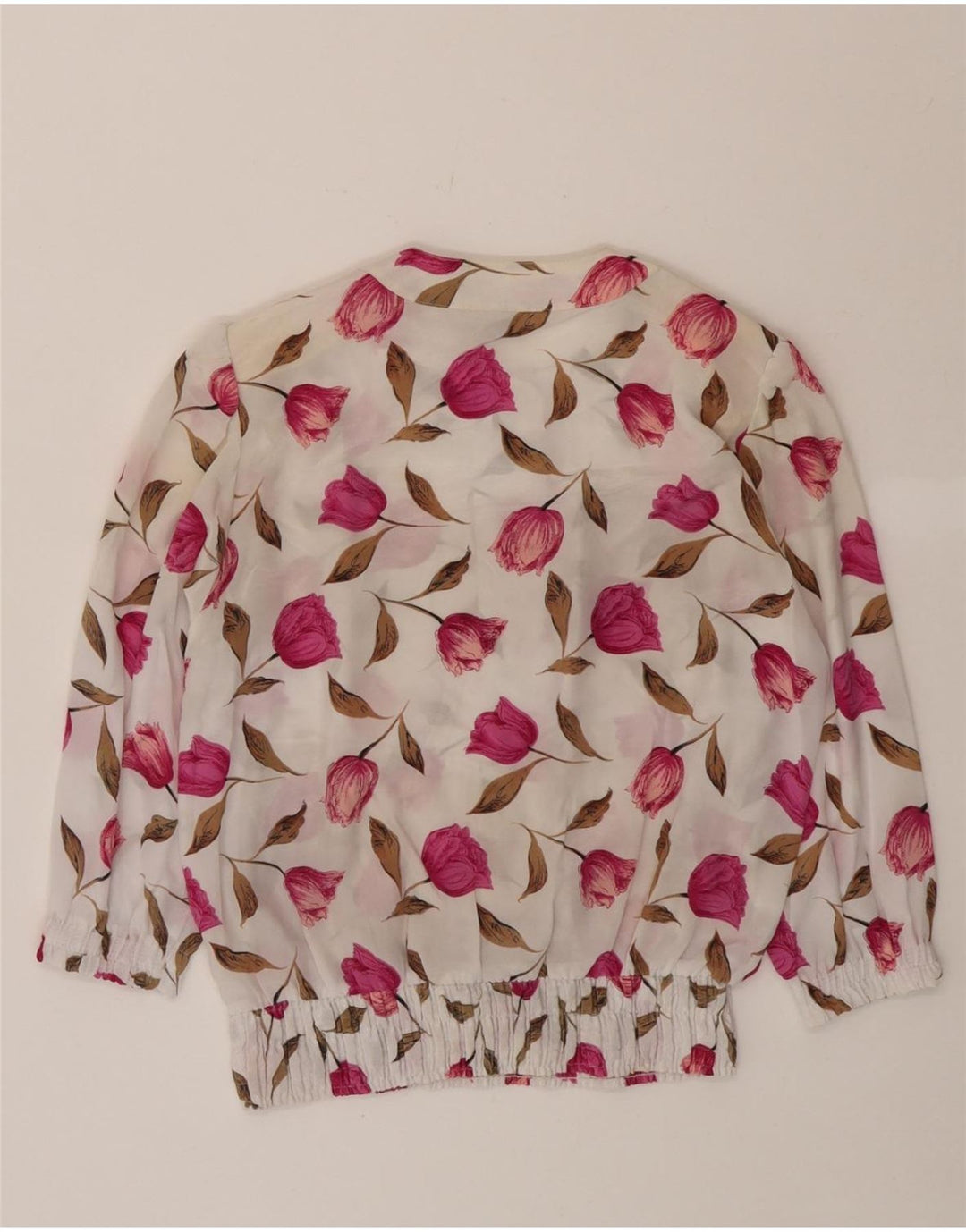 FRANKEN WALDER Womens 3/4 Sleeve Blouse Top EU 38 Medium White Floral Vintage Franken Walder and Second-Hand Franken Walder from Messina Hembry 