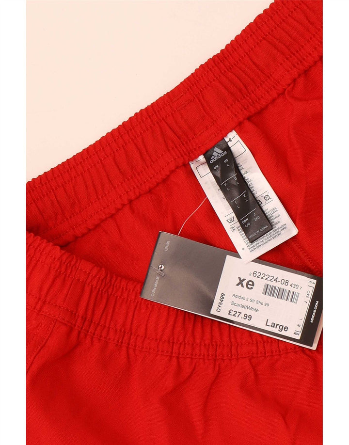 Adidas Mens Sport Shorts Large Red Polyester