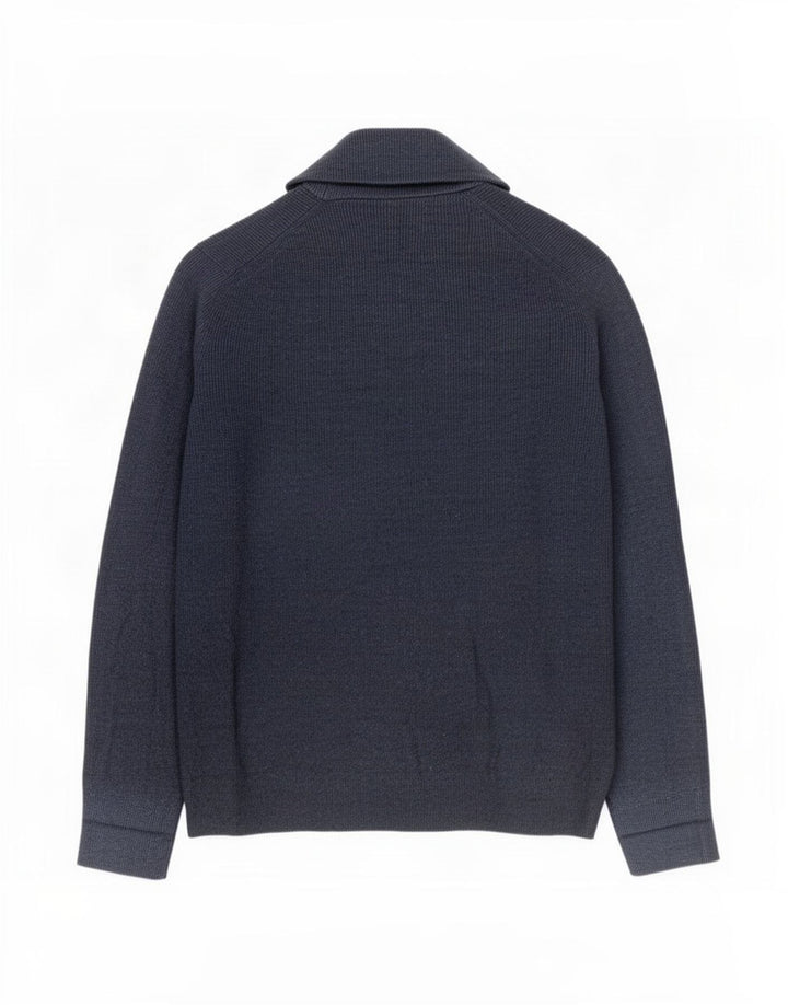 Marks & Spencer Mens Cardigan Sweater XL Navy Blue Polyester