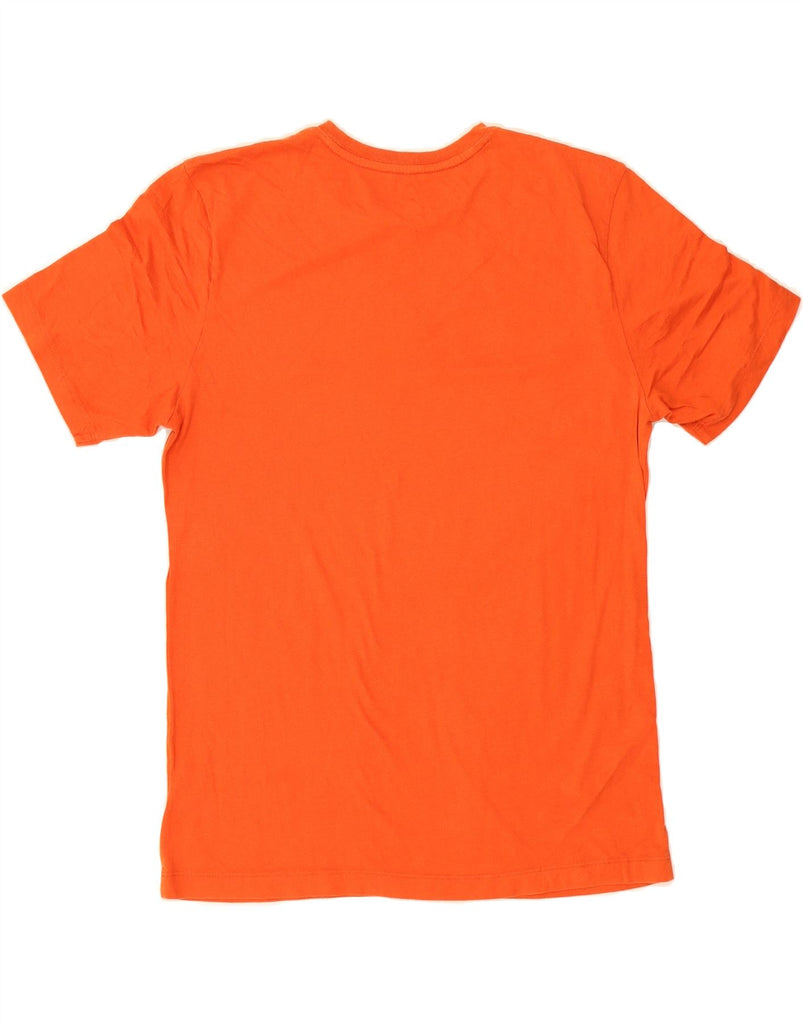 BANANA REPUBLIC Mens Graphic T-Shirt Top Small Orange Cotton Vintage Banana Republic and Second-Hand Banana Republic from Messina Hembry 