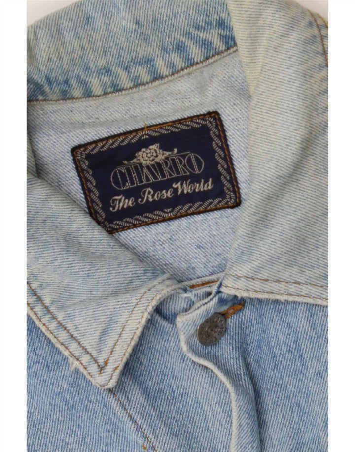 CHARRO Mens Denim Jacket UK 38 Medium Blue Cotton