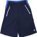 CHAMPION Boys Sport Shorts 10-11 Years Navy Blue Colourblock Polyester Vintage Champion and Second-Hand Champion from Messina Hembry 