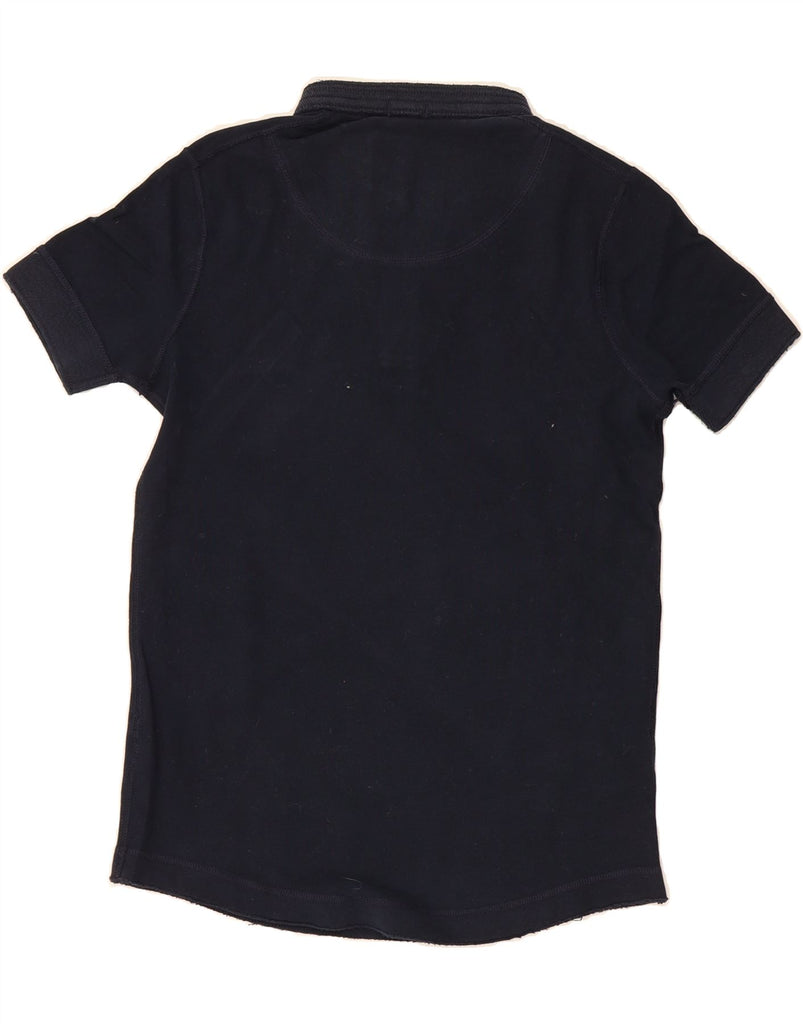 ABERCROMBIE & FITCH Mens Muscle Polo Shirt Small Navy Blue Cotton Vintage Abercrombie & Fitch and Second-Hand Abercrombie & Fitch from Messina Hembry 