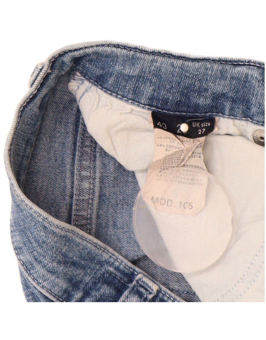 Trussardi Womens Straight Jeans W27 L31  Blue Cotton