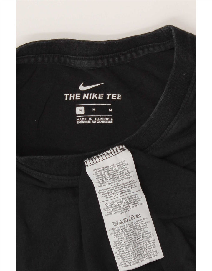 Nike Mens T-Shirt Top Medium Black Cotton