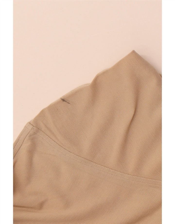 HUGO BOSS Mens Polo Shirt Large Beige Cotton