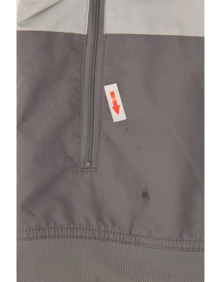 Adidas Mens Hooded Tracksuit Top Jacket Medium Black Colourblock Polyester