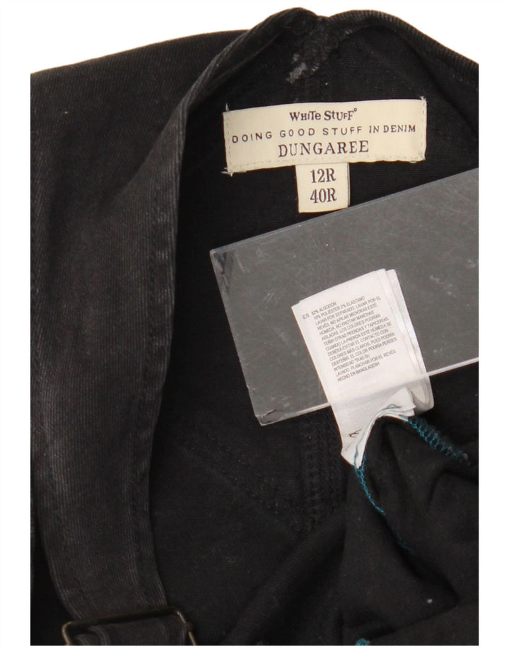 WHITE STUFF Womens Dungarees Slim Jeans US 12 Large W36 L27 Black Cotton