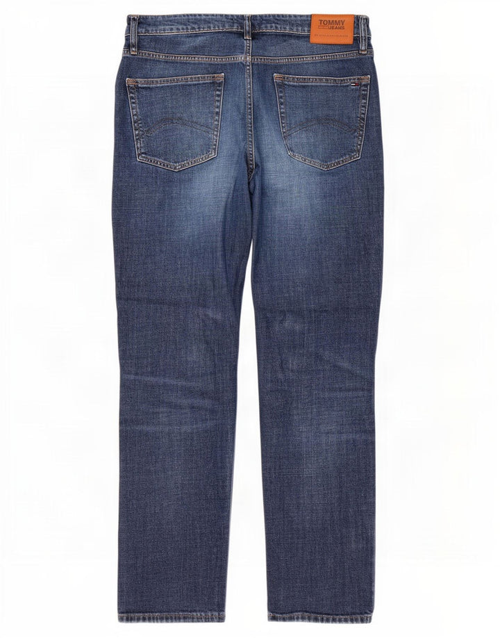 Tommy Hilfiger Mens Straight Jeans W34 L32 Blue Cotton