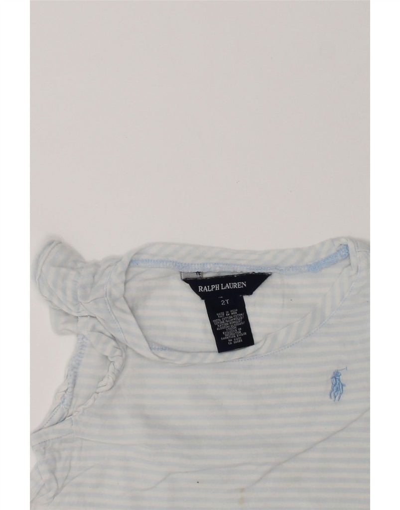 RALPH LAUREN Baby Girls T-Shirt Top 18-24 Months Blue Striped Cotton | Vintage Ralph Lauren | Thrift | Second-Hand Ralph Lauren | Used Clothing | Messina Hembry 