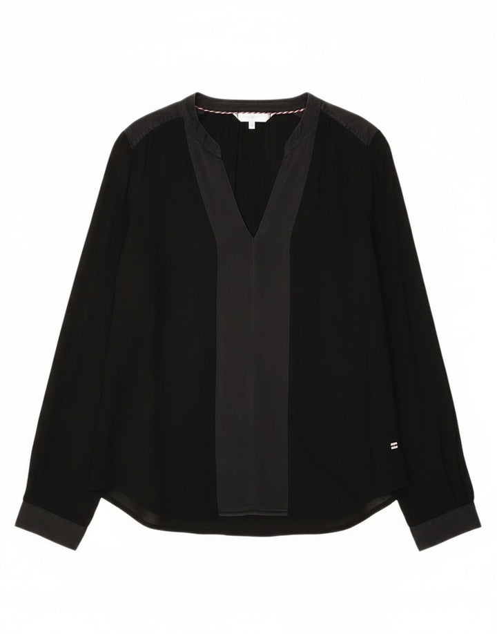 Tommy Hilfiger Womens Oversized Long Sleeve Blouse Top US 4 Small Black