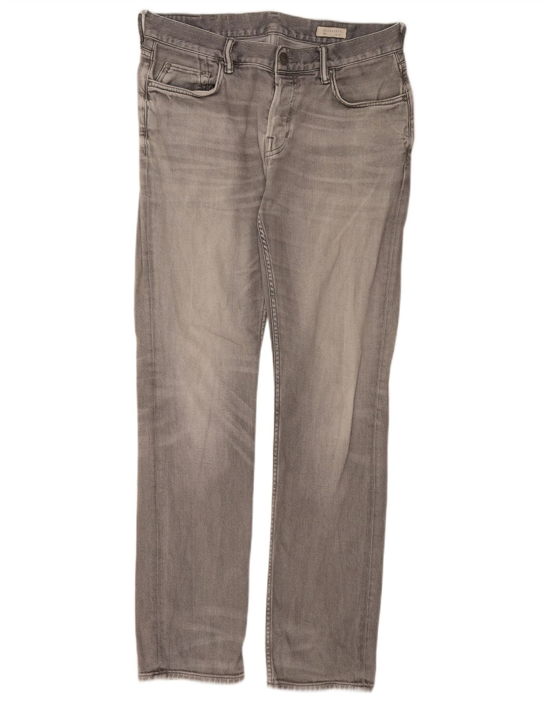 ALL SAINTS Mens Iggy Slim Jeans W33 L32 Grey Cotton