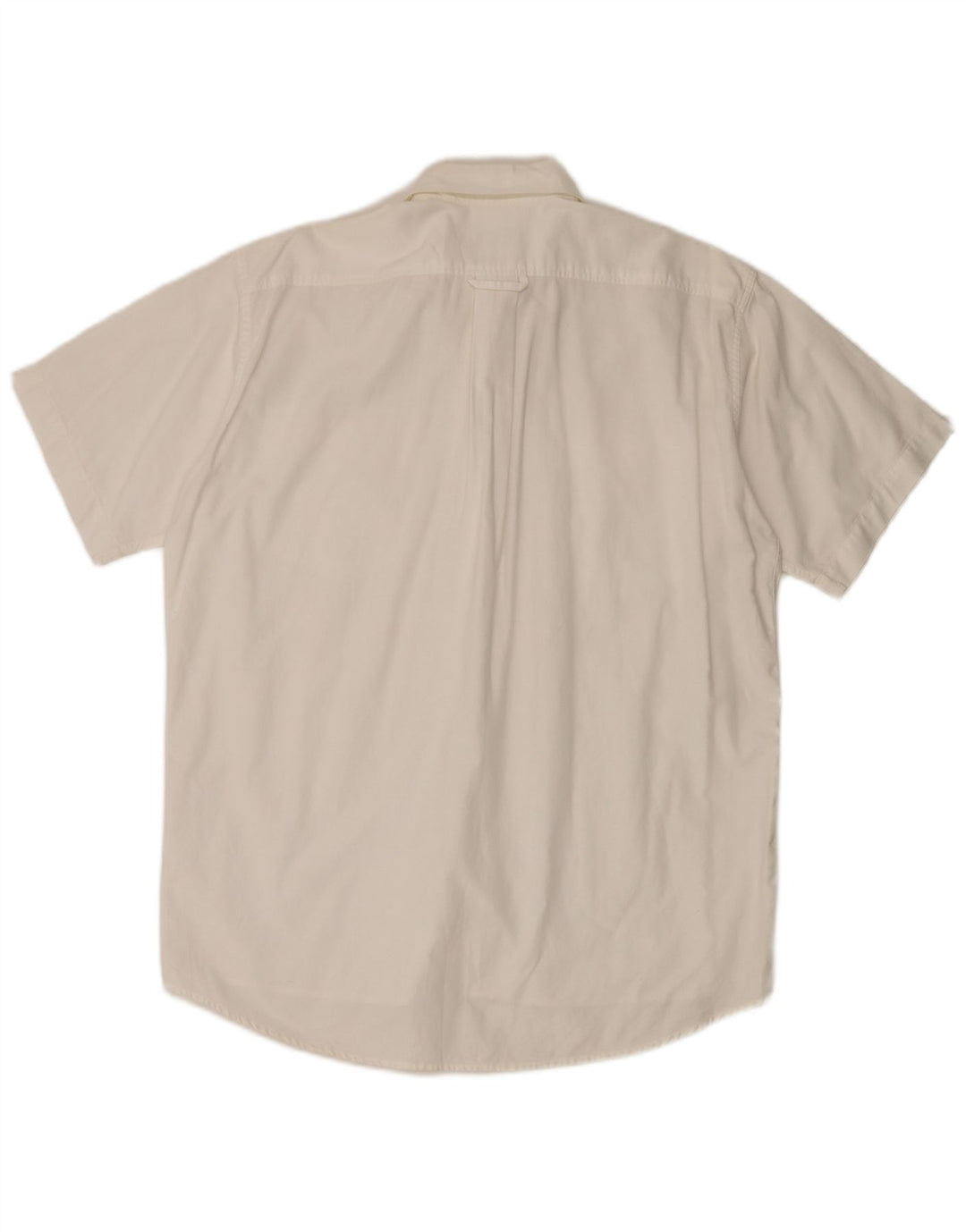Lacoste Mens Short Sleeve Shirt Size 40 Medium White Cotton