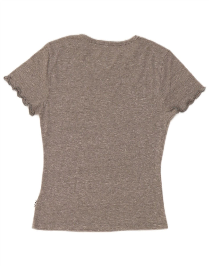 VANS Womens T-Shirt Top UK 4 XS Grey Flecked