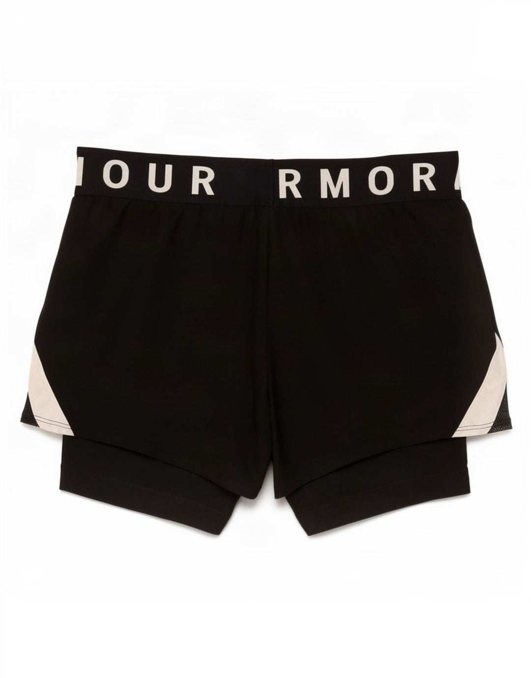 Under Armour Womens Graphic Sport Shorts UK 14 Medium Black Polyester