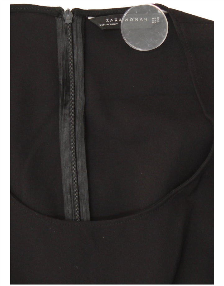 Zara Womens Sleeveless Bodycon Dress UK 12 Medium Black Polyester