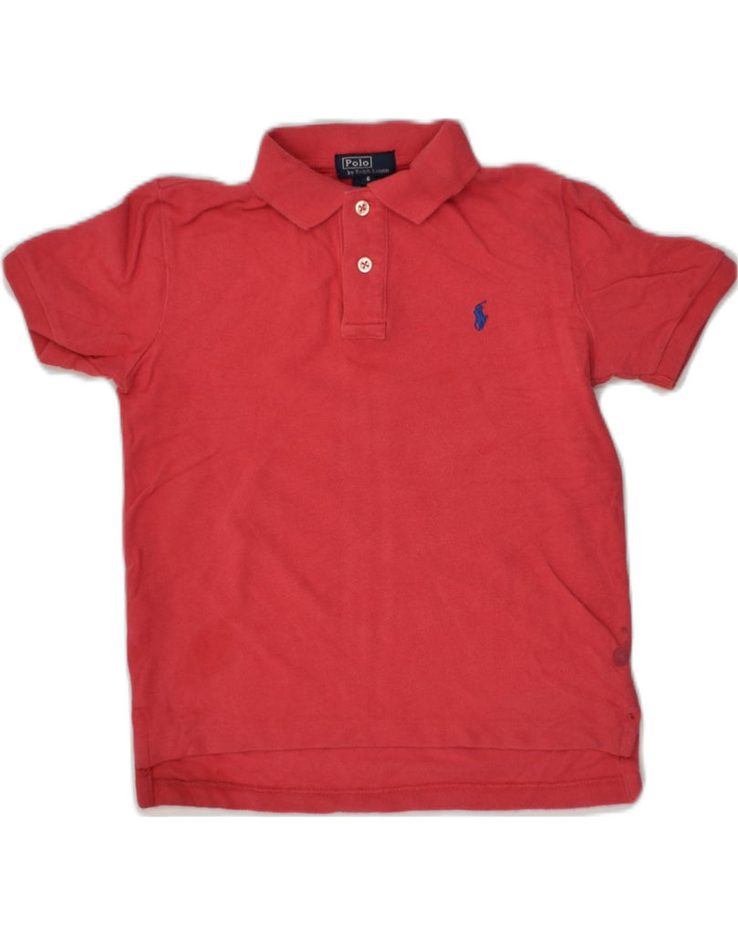 POLO RALPH LAUREN Boys Polo Shirt 5-6 Years Red Cotton | Vintage Polo Ralph Lauren | Thrift | Second-Hand Polo Ralph Lauren | Used Clothing | Messina Hembry 